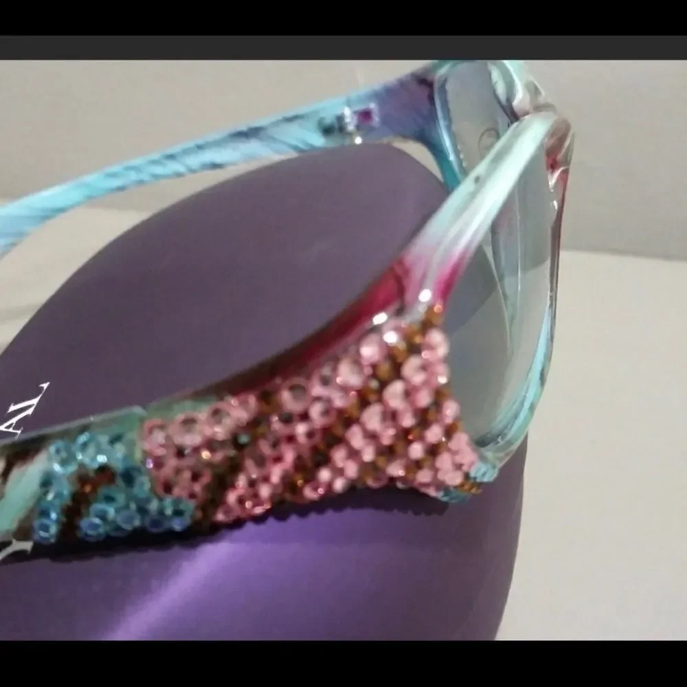 Jimmy Crystal New York Swarovski Crystal Frame clear Lens reading Glasses.